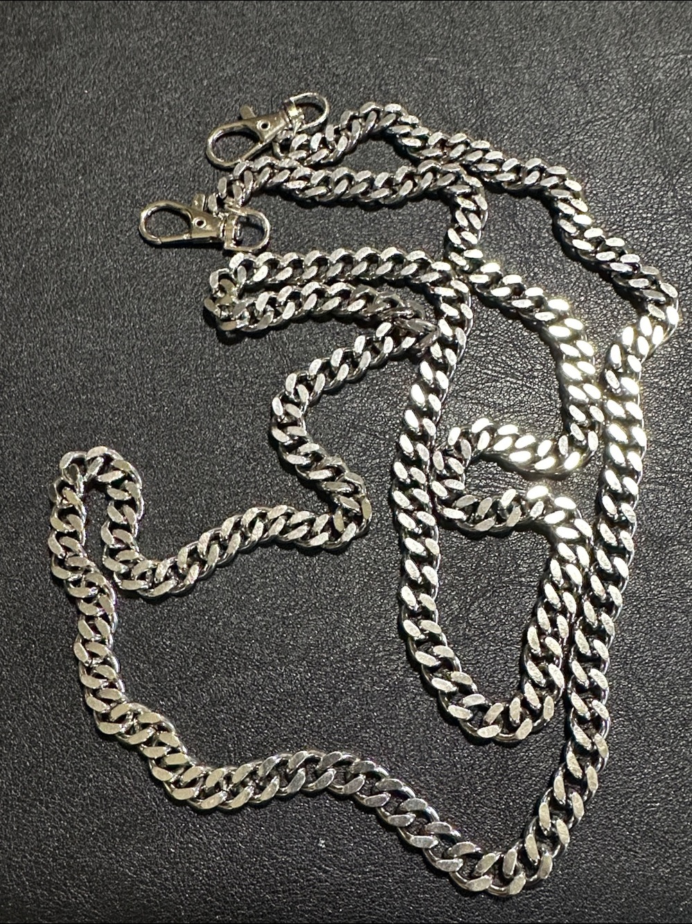 Silver Tone 50” Crossbody Bag Chain Strap - Picture 5 of 9